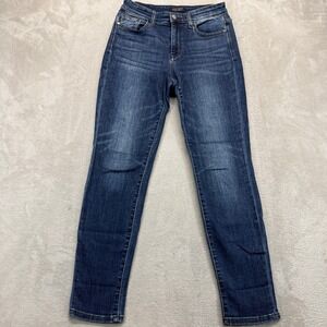 Judy Blue Los Angeles ‎ Jeans Women's 5/27 Slim Fit Whiskered Medium Wash Denim